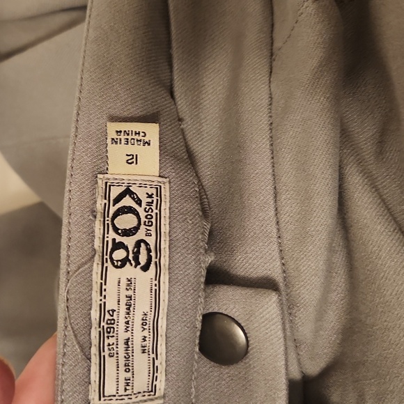 GoSilk 100% SILK Light Gray Pants Sz 12 Washable - Picture 10 of 10